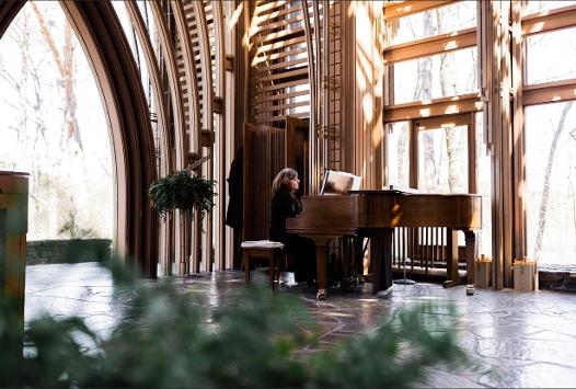 Playing at Mildred B Cooper Chapel